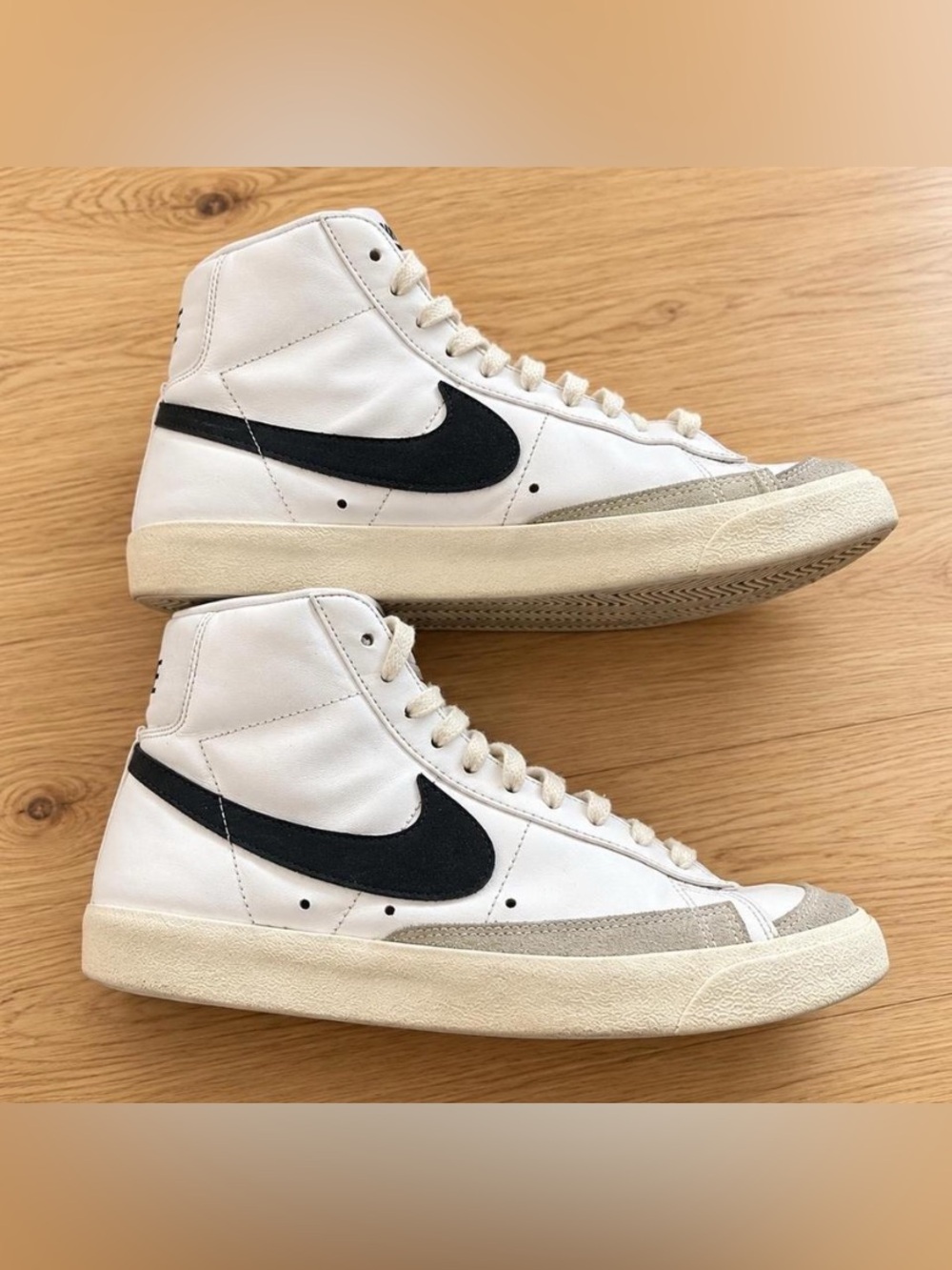 Nike Men’s White and Black High-Top Sneakers